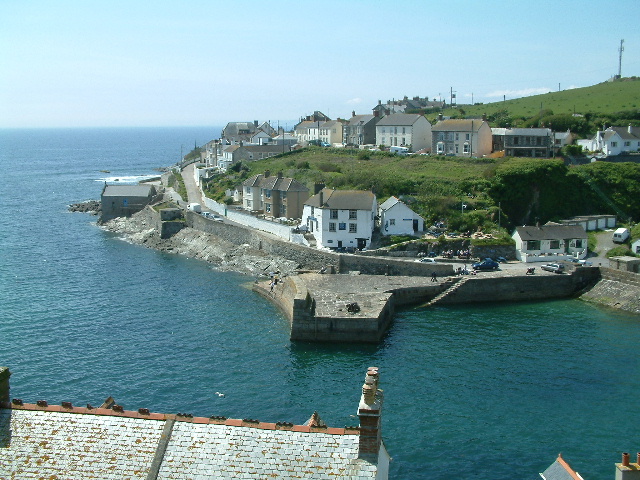 The Ship Inn and old lifeboat station, Porthleven. 27 May 2003.